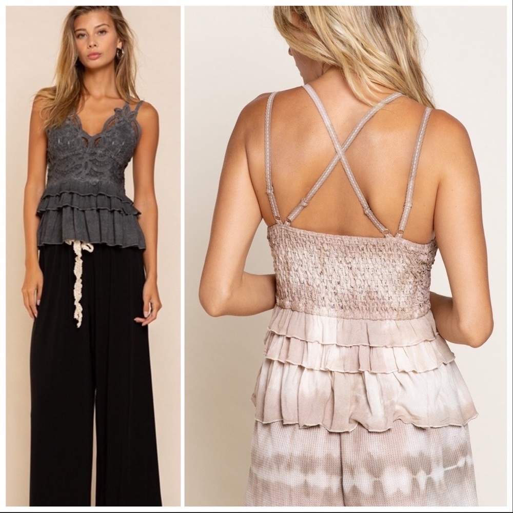 POL Hand Dip Dye Flirty Lace Top - Picture 4 of 16